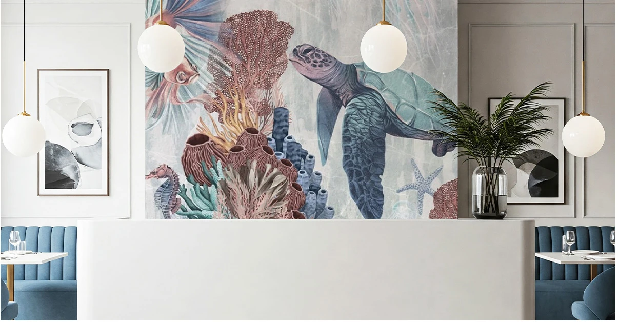 Undersea theme is perfect for your restaurant